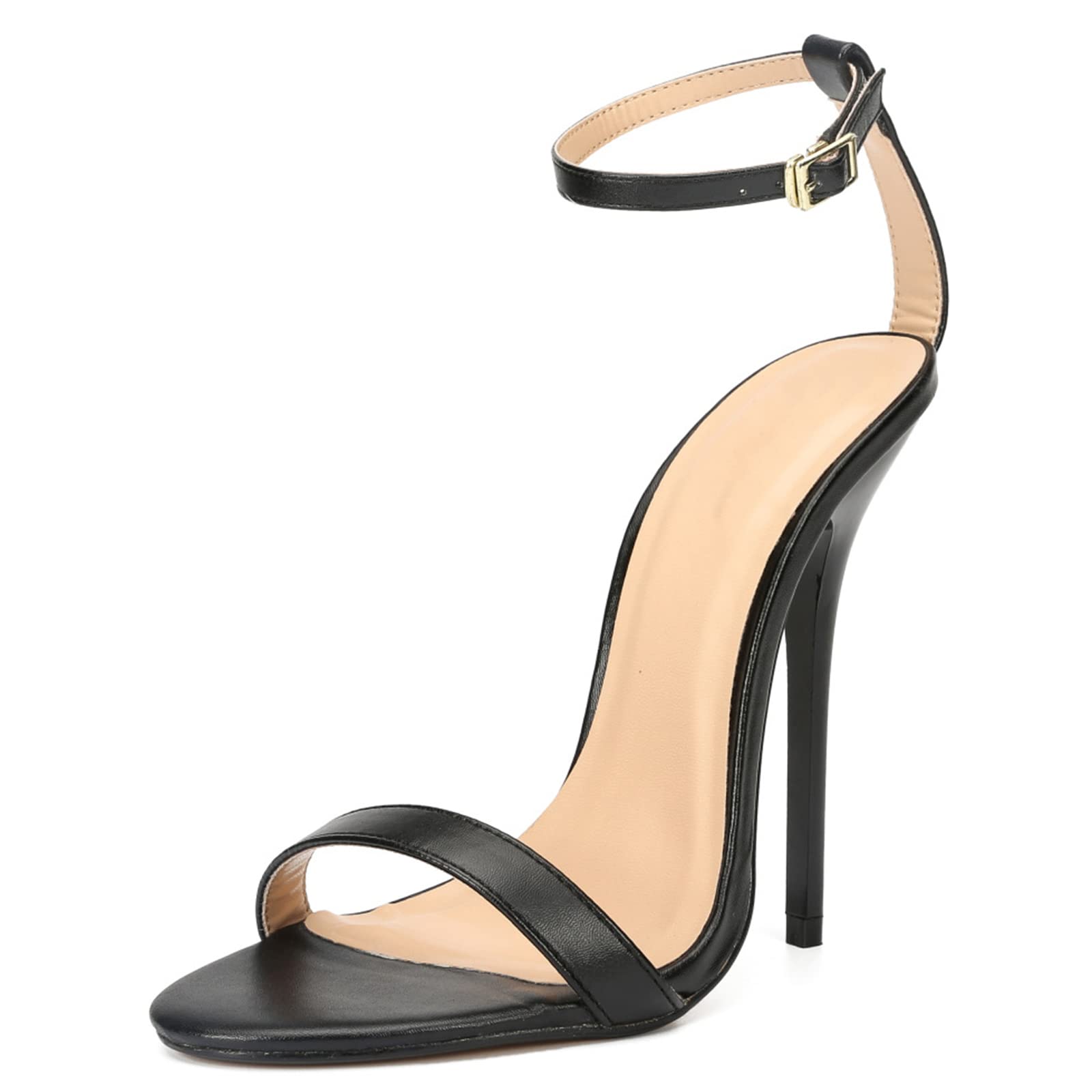 Amazon.co.jp: 女性のセクシーなのぞき見つま先サンダル13CM